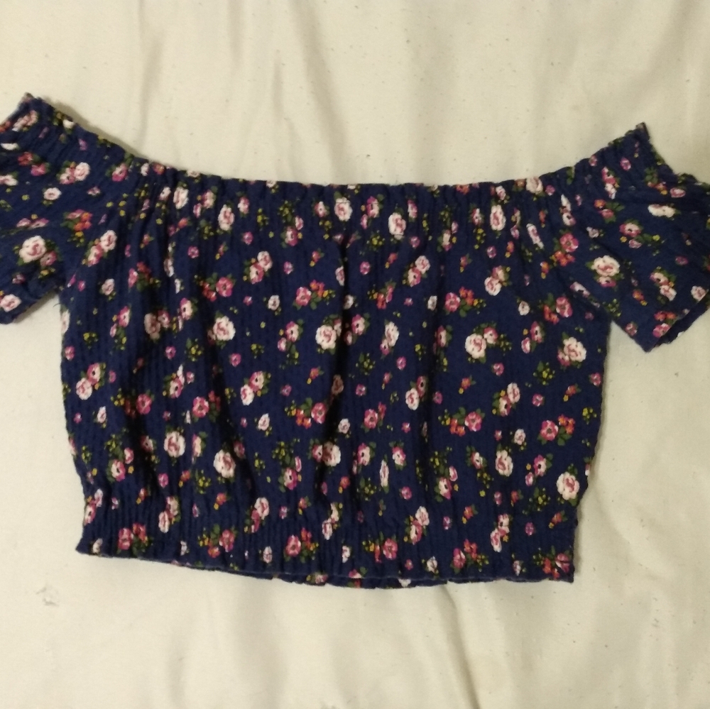 Topshop off the shoulder crop top